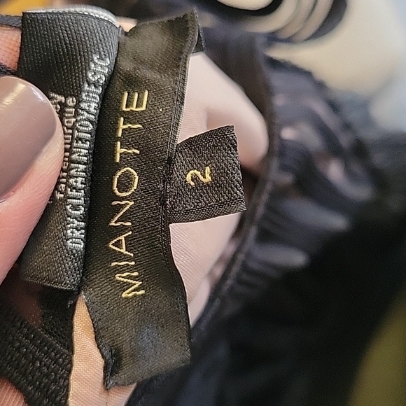 MIANOTTE Black Frill Design Party Dress US S - Picture 7 of 10